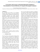  Convergence and Accuracy of Dynamic Relaxation Technique in Determination of Central Deflection of Composite Rectangular Laminatesصورة كتاب