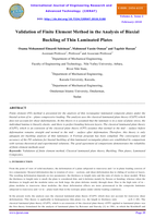 Validation of Finite Element Method in the Analysis of Biaxial Buckling of Thin Laminated Plates صورة كتاب