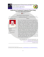  Deflection of Laminated Composite Plates Using Dynamic Relaxation Methodصورة كتاب