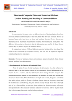 Theories of Composite Plates and Numerical Methods Used on Bending and Buckling of Laminated Plates صورة كتاب