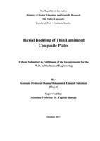  doctorate thesis entitled Biaxial Buckling of Thin Laminated Composite Platesصورة كتاب