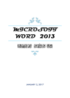 MICROSOFT WORD 2013 صورة كتاب