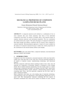 MECHANICAL PROPERTIES OF COMPOSITE LAMINATED DECKS PLATES صورة كتاب