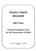 اختبار المصنع لأحد المحولات Transformer FAT Test صورة كتاب
