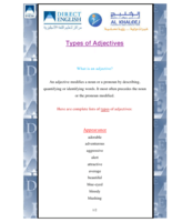 Types of Adjectives صورة كتاب