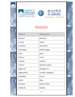 Antonyms صورة كتاب