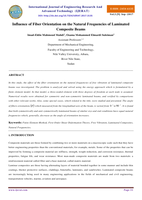 Influence of Fiber Orientation on the Natural Frequencies of Laminated Composite Beams صورة كتاب