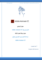 مساحة العمل وسير العمل في برنامج  Adobe Animate CC صورة كتاب