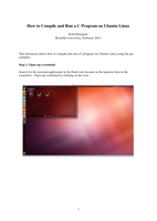  How to Compile and Run a C Program on Ubuntu Linuxصورة كتاب