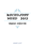 MICROSOFT WORD 2013 صورة كتاب