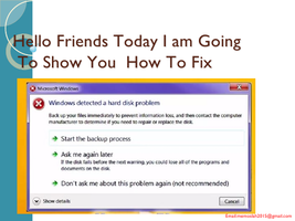 ?How to fix Windows detected a hard disk problem صورة كتاب