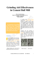 Grinding Aid Effectiveness in Cement Ball Mill صورة كتاب